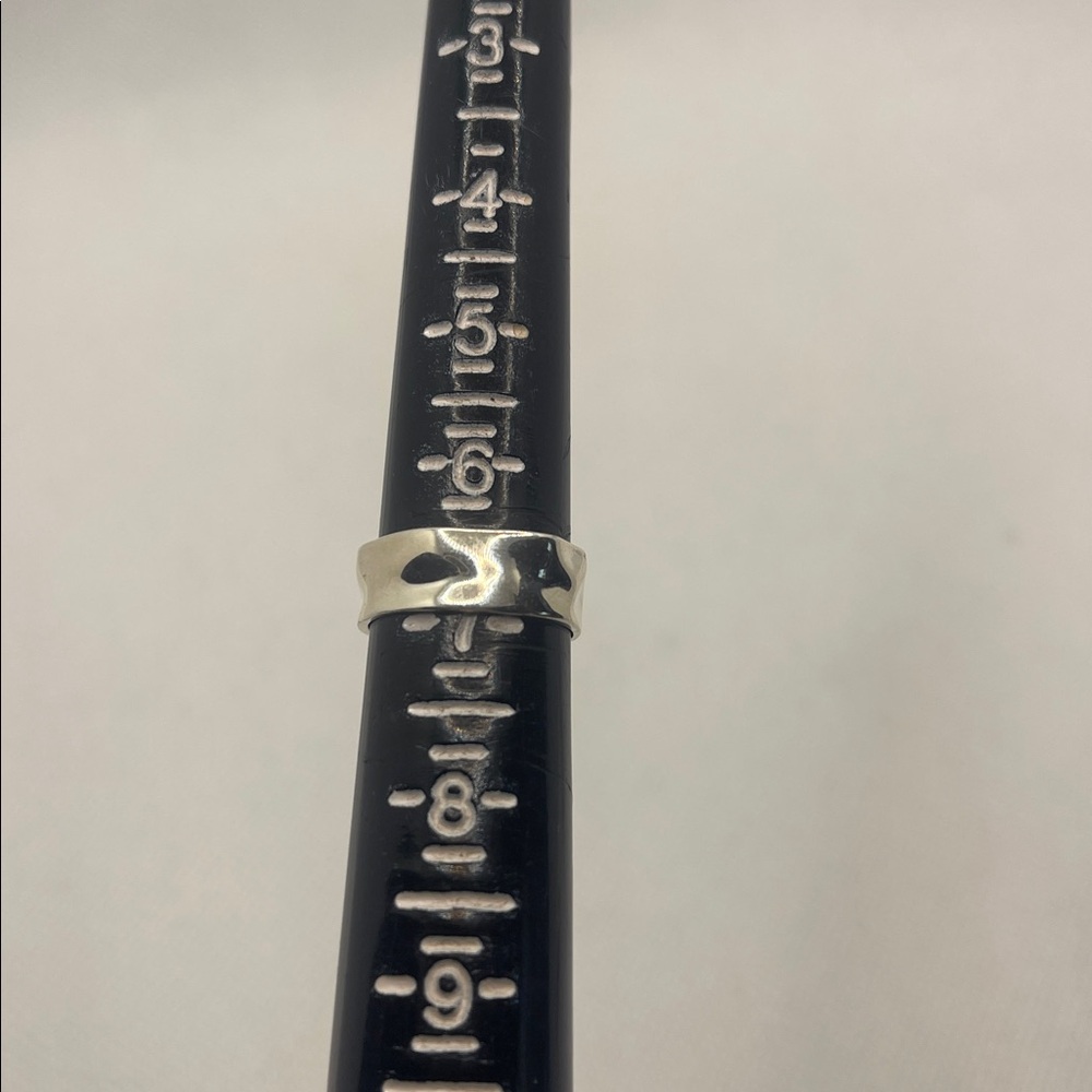 925 Silver Modernist Stacking Ring - image 5